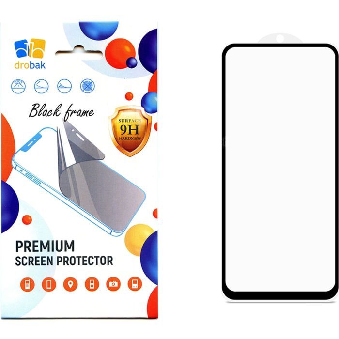 Стекло защитное Drobak Xiaomi Redmi 12 Black (535386)