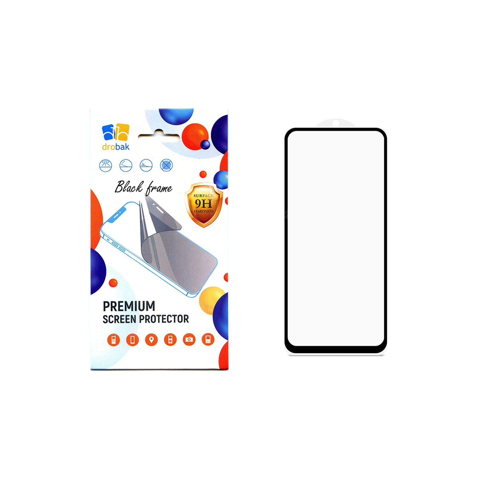 Стекло защитное Drobak Xiaomi Redmi 12 Black (535386)