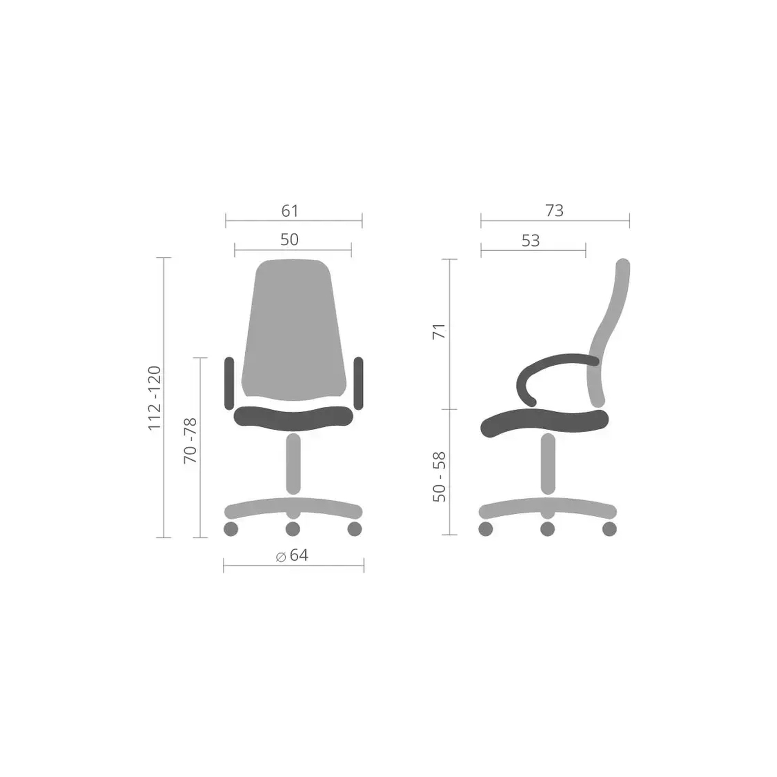 Офісне крісло Аклас Валенсія ANF XY-7004H-1 Чорний (00119670) зображення 2