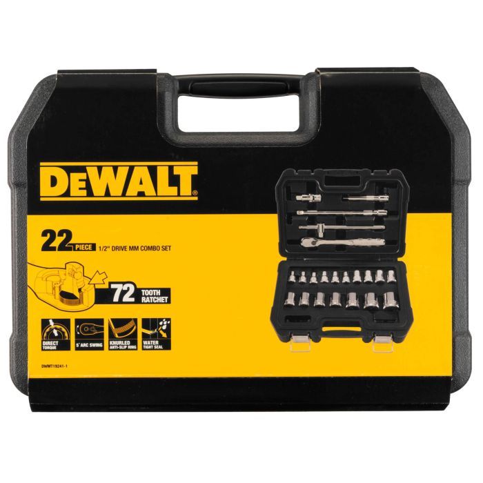 Набор головок DeWALT 1/2", 22 шт. (DWMT19241-1) изображение 4