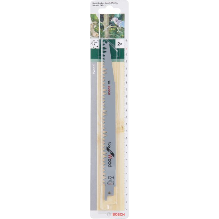 Полотно Bosch по дереву S 1131 L, 5TPI, 228мм, 2шт (2.609.256.702) изображение 2