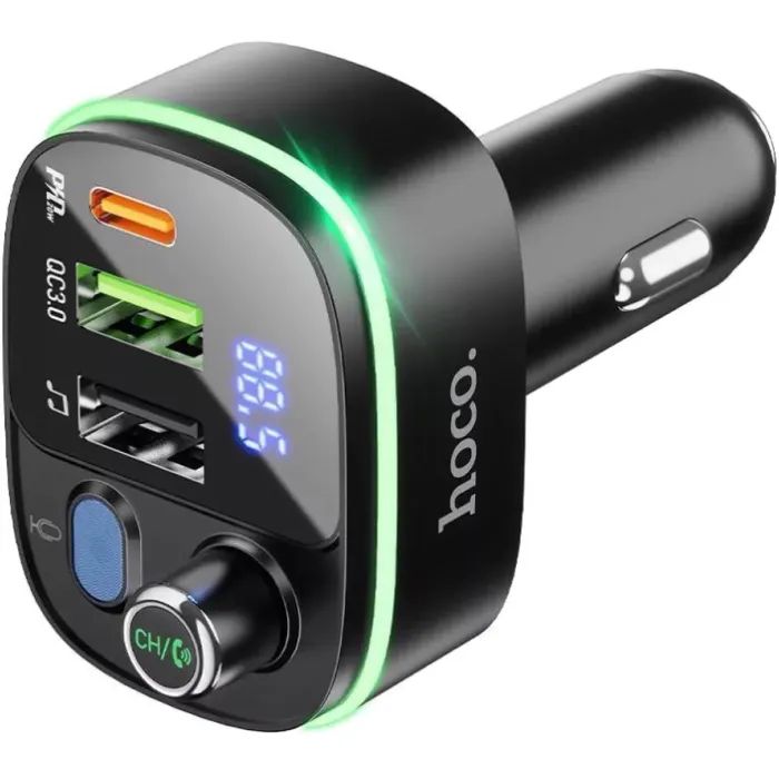 FM модулятор HOCO E62, Black, Box зображення 4