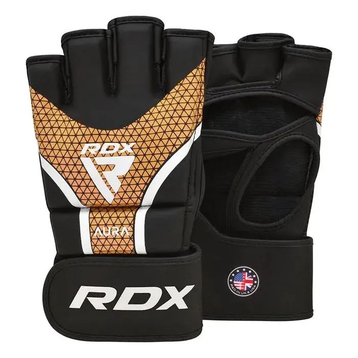 Рукавички для MMA RDX Aura Plus T-17 Black Golden L (GGR-T17BGL-L+)