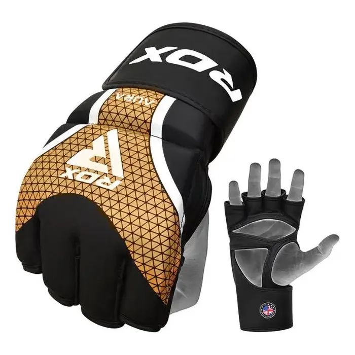 Рукавички для MMA RDX Aura Plus T-17 Black Golden L (GGR-T17BGL-L+) зображення 2