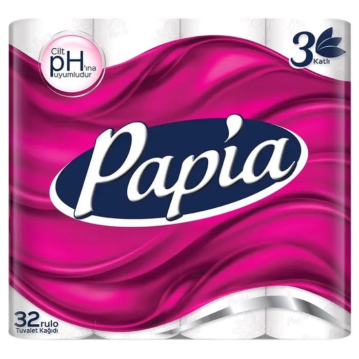 Туалетная бумага Papia 3 слоя 32 рулона (8690536010066)