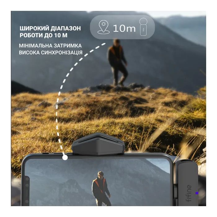 Мікрофон Fifine M6 Wireless Black (M6) зображення 11
