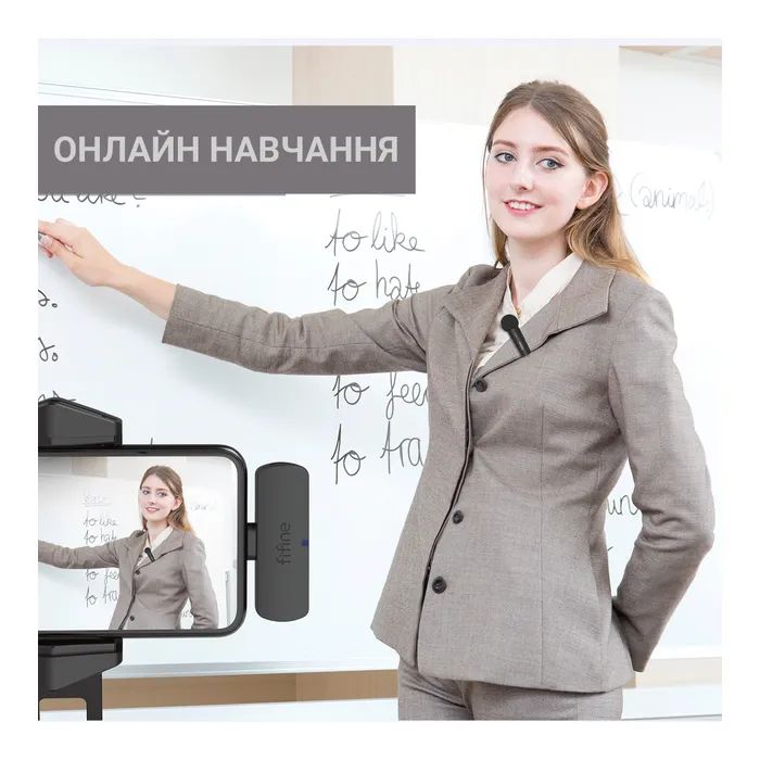 Мікрофон Fifine M6 Wireless Black (M6) зображення 12