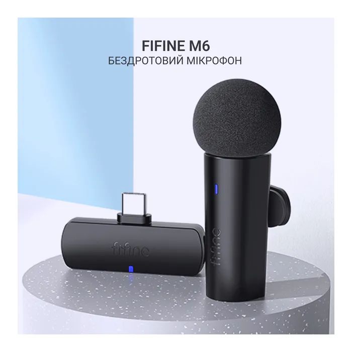 Мікрофон Fifine M6 Wireless Black (M6) зображення 6