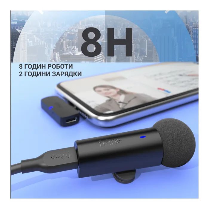 Мікрофон Fifine M6 Wireless Black (M6) зображення 8