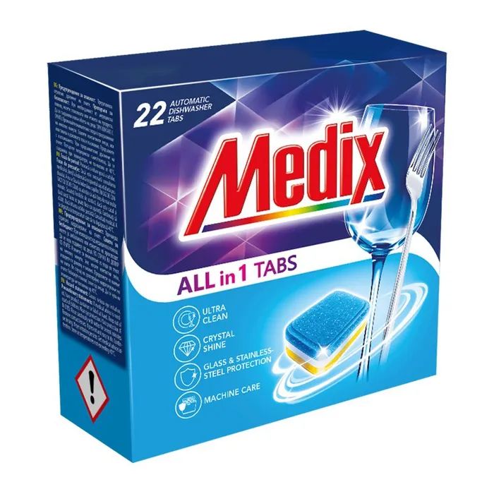 Таблетки для посудомоечных машин Medix All in 1 22 шт. (3801003002636)