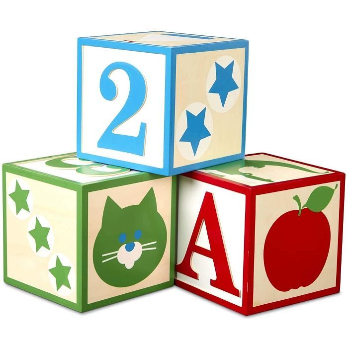Кубики Melissa&Doug Набір з 3-х великих дерев'яних кубиків (MD30543)