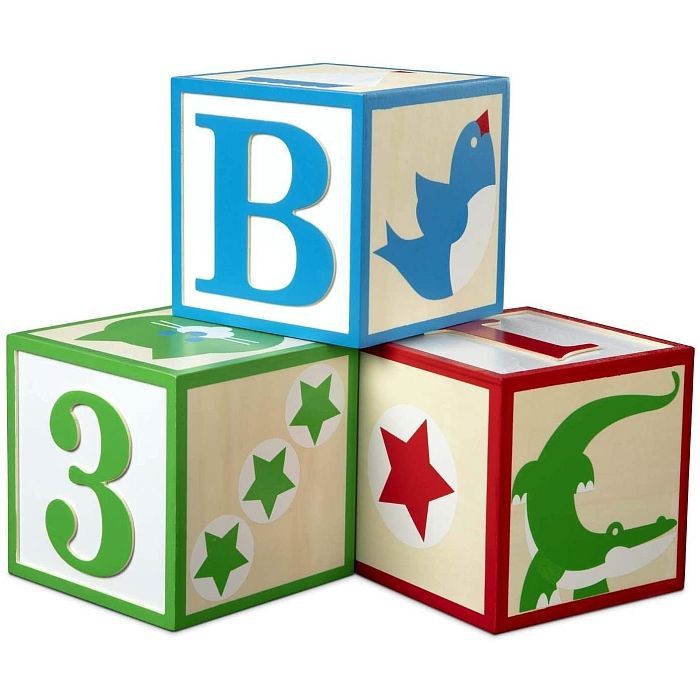 Кубики Melissa&Doug Набір з 3-х великих дерев'яних кубиків (MD30543) зображення 3