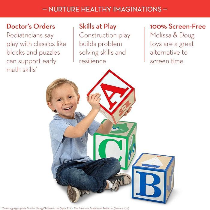 Кубики Melissa&Doug Набір з 3-х великих дерев'яних кубиків (MD30543) зображення 4