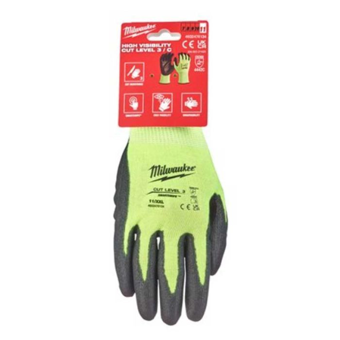 Защитные перчатки Milwaukee сигнальні з опором порізам 3 рівня, 8/M (4932478131) изображение 2