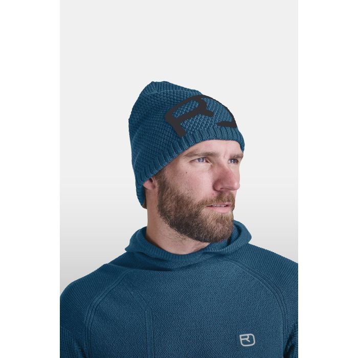 Шапка Ortovox Rock'n'Wool Beanie Mns black raven - M - чорний (025.001.0146) зображення 2