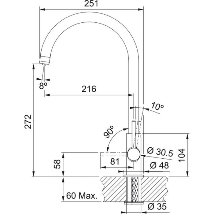 Смеситель Franke Lina Clear Water (160.0702.660) изображение 3
