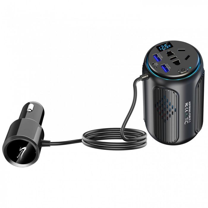 Автомобільний інвертор 12V/220V Force1 150W, PD20W Aspiring (FC.150) зображення 4