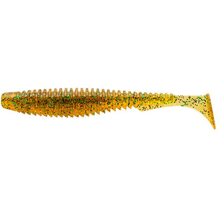 Силікон рибальський FishUP U-Shad 4" 036 - Caramel/Green&Black (8шт/уп) (1862.03.10)