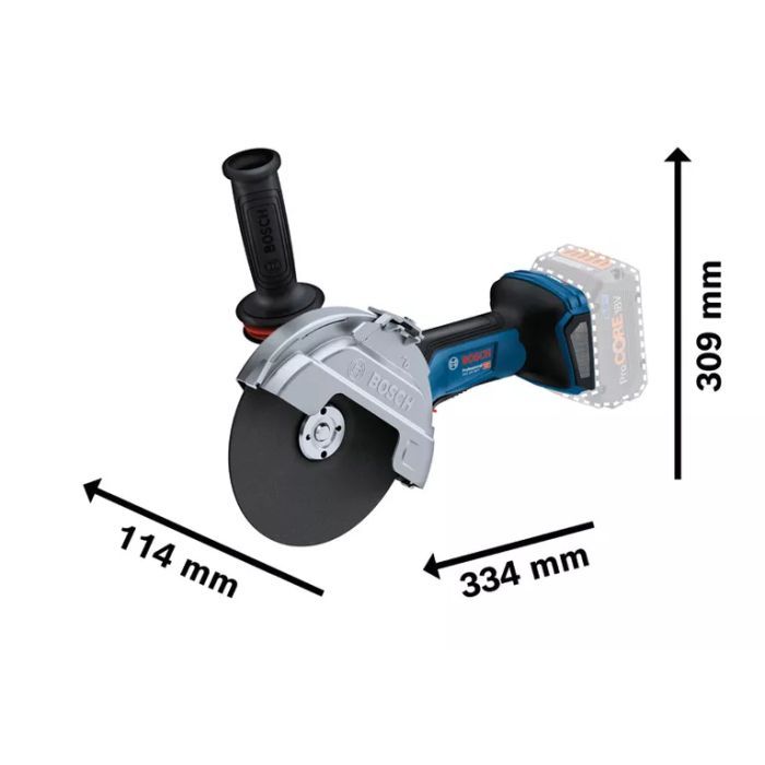 Шліфувальна машина Bosch GWS 182P 125 мм 18V, 2800-9000об/хв, 1.7кг (без АКБ та ЗП) (0.601.9H6.L01) зображення 3