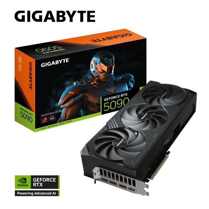 Відеокарта GIGABYTE GeForce RTX5090 32GB WINDFORCE OC (GV-N5090WF3OC-32GD) зображення 11