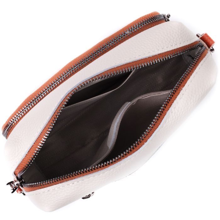 Сумка Vintage Из натуральной кожи Белая (22589) изображение 8