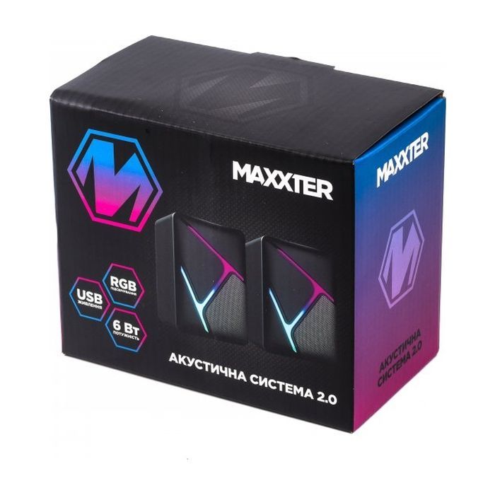 Акустическая система Maxxter CSP-U004RGB USB Black (CSP-U004RGB) изображение 5