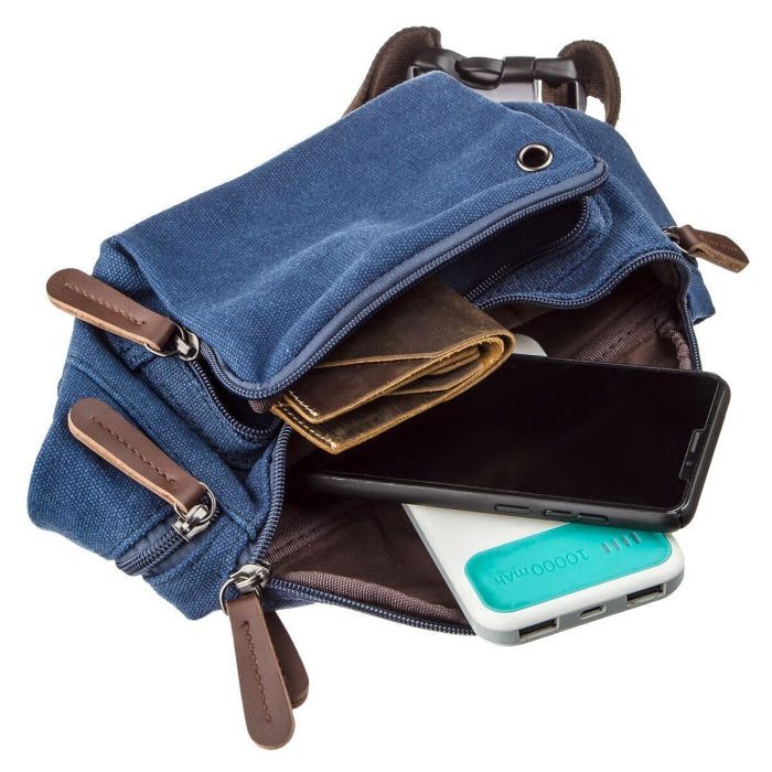 Сумка Vintage Поясная текстильная Хаки (20175) изображение 3