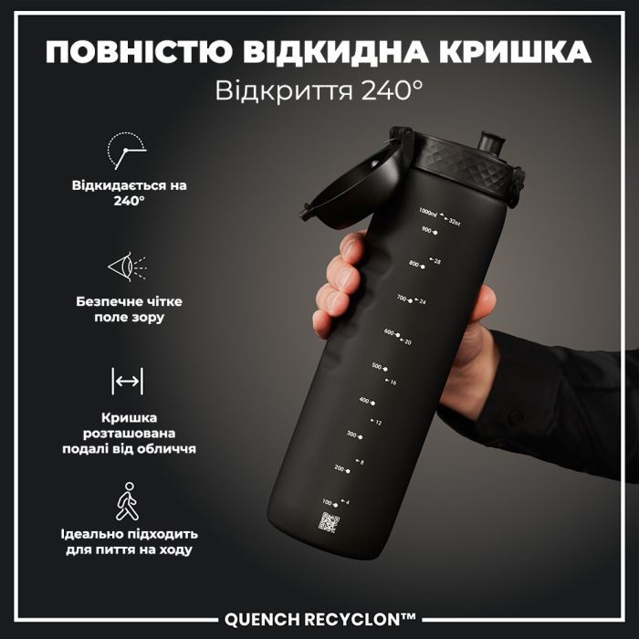 Пляшка для води ION8 OneTouch 1000 мл BPA Free, Rose Quartz (I8RF1000ROS) зображення 3