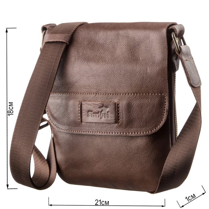 Сумка Shvigel Чоловіча шкіряна Коричнева (19114) зображення 3