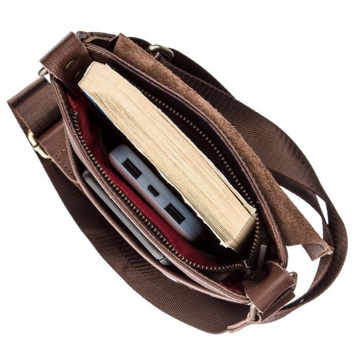 Сумка Shvigel Чоловіча шкіряна Коричнева (19114) зображення 6