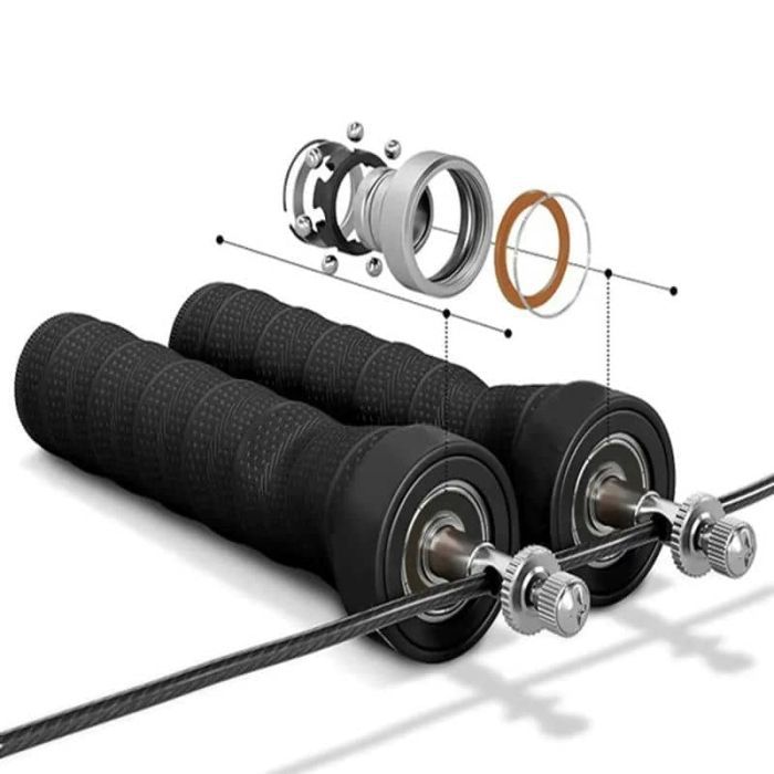 Скакалка 4yourhealth 1146 Cross Weighted Rope 2.5 м Чорна (4YH_1146_Black) зображення 3