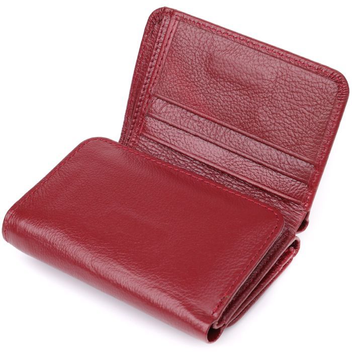 Гаманець ST Leather З натуральної шкіри Бордовий (23077) зображення 5