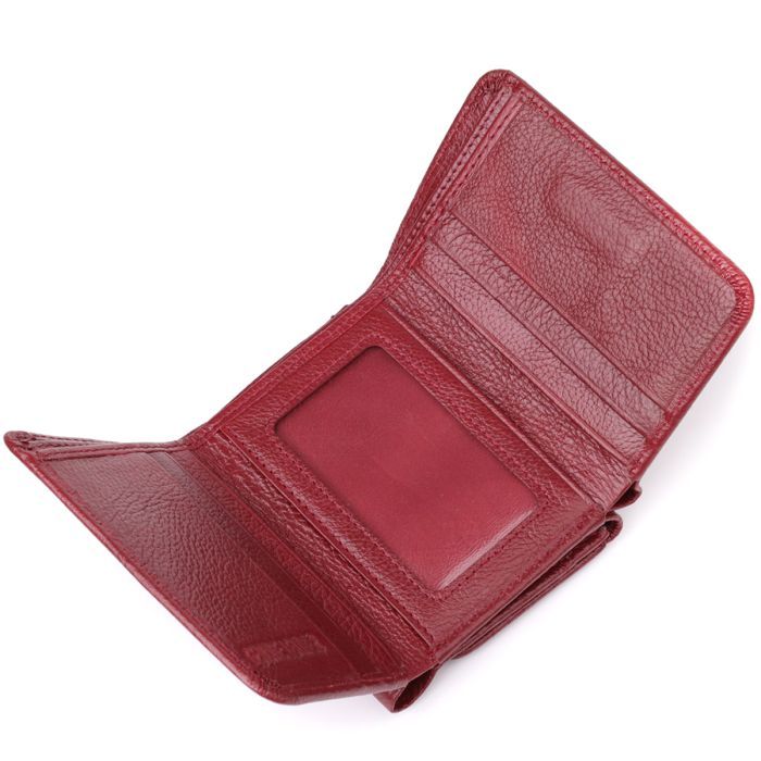 Гаманець ST Leather З натуральної шкіри Бордовий (23077) зображення 6