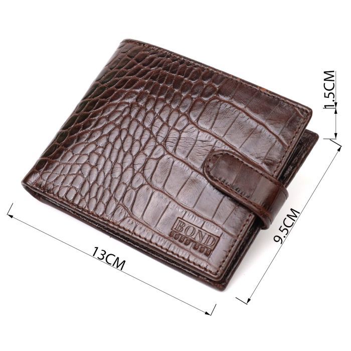 Кошелек Bond Accessories Из натуральной кожи Коричневый (22043) изображение 4