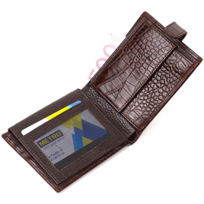 Кошелек Bond Accessories Из натуральной кожи Коричневый (22043) изображение 6