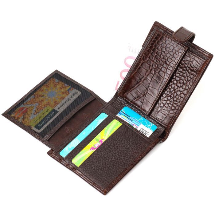 Кошелек Bond Accessories Из натуральной кожи Коричневый (22043) изображение 7