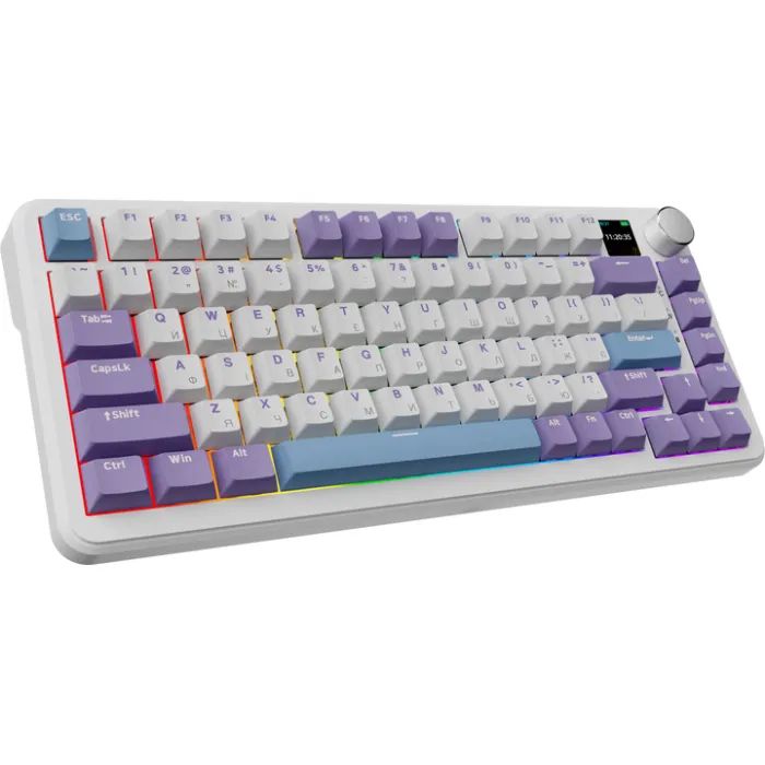 Клавиатура Ajazz AK820 MAX Magnetic switches Purple RGB USB/Wireless/Bluetooth UA Purple (AK820MAX-M-PWB) изображение 3