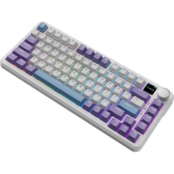 Клавиатура Ajazz AK820 MAX Magnetic switches Purple RGB USB/Wireless/Bluetooth UA Purple (AK820MAX-M-PWB) изображение 6