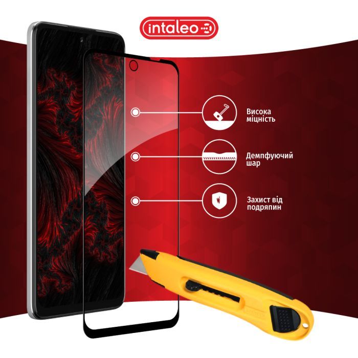 Стекло защитное Intaleo Full Glue MOTO G73 Black (1283126567315) изображение 5