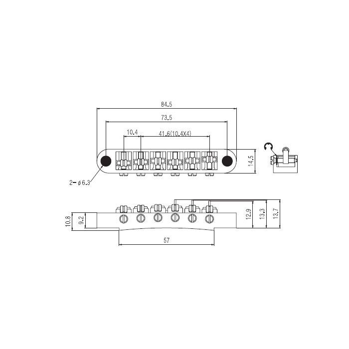 Бридж для гитары Paxphil BM005 Gold изображение 3