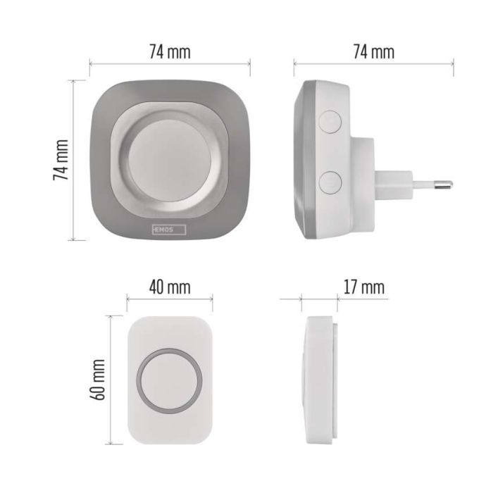 Дверний дзвінок EMOS бездротовий EMOS P5733W (P5733W) зображення 7