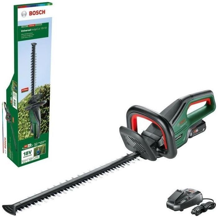 Кусторез Bosch аккумуляторный UniversalHedgeCut 18V-50 18V, 2.5Ah, 50мм, шаг реза 20мм (0.600.849.K01)
