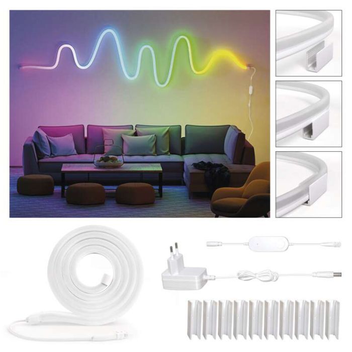 Світлодіодна стрічка EMOS ZPW313I NEON white 3 m 24 Вт RGBIC WiFi (ZPW313I) зображення 10