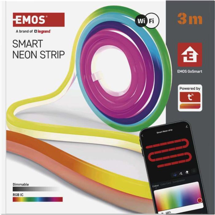Світлодіодна стрічка EMOS ZPW313I NEON white 3 m 24 Вт RGBIC WiFi (ZPW313I) зображення 4