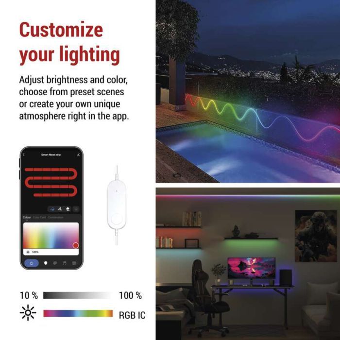 Світлодіодна стрічка EMOS ZPW313I NEON white 3 m 24 Вт RGBIC WiFi (ZPW313I) зображення 8