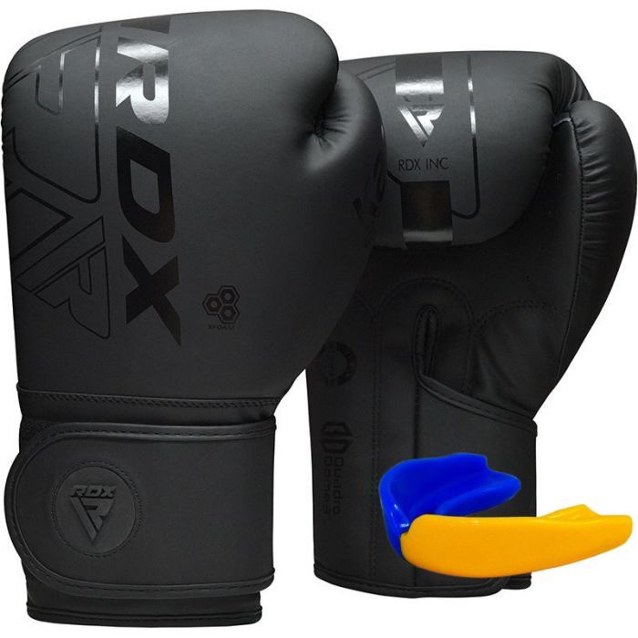 Боксерські рукавички RDX F6 Kara Matte Black 6 унцій (BGR-F6MB-6OZ)