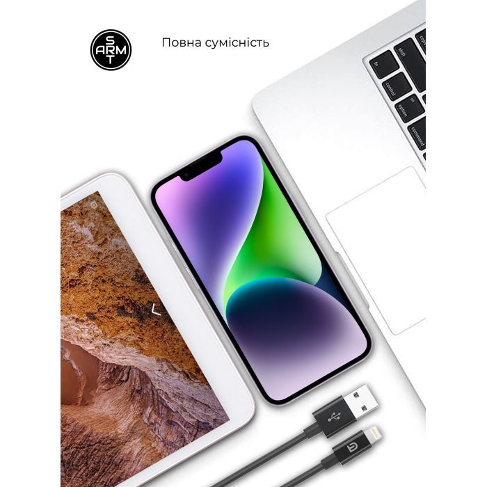 Зарядное устройство Armorstandart AR-TA800 25W USB-C + cable USB-C to Lightning black (ARM77721) изображение 5