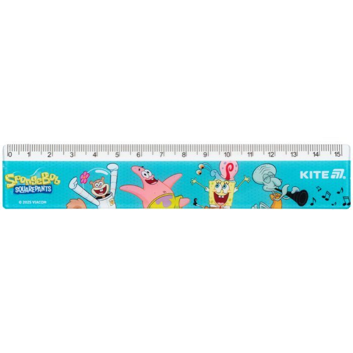 Линейка Kite Sponge Bob, 15 см (SB25-090)