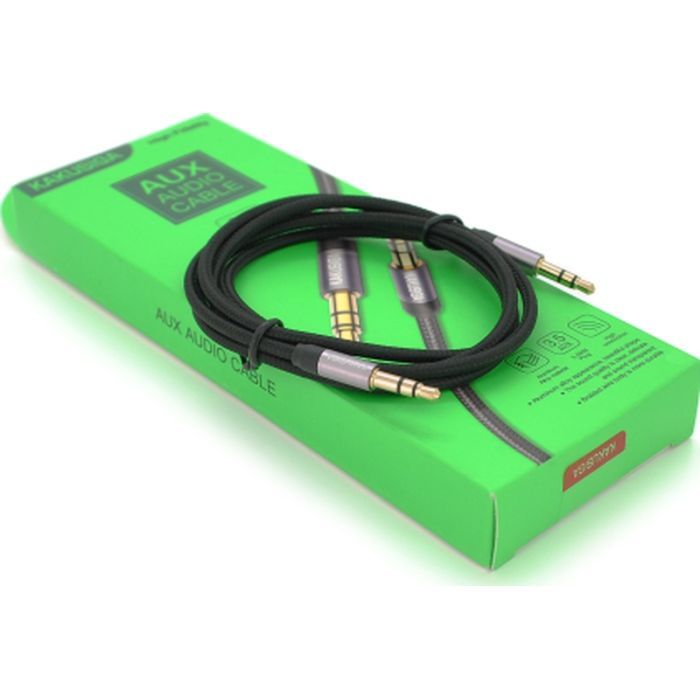 Кабель мультимедийный 3.5mm M to 3.5mm M 1.0m black iKAKU (YT-AUXGJ(M)/(M)-KSC-389-B)