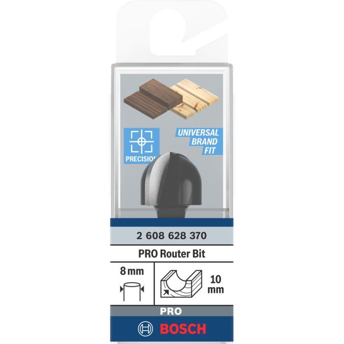 Фреза Bosch Professional галтельна, Std, S8, R12, D36.7, L16 (2.608.628.365) зображення 2